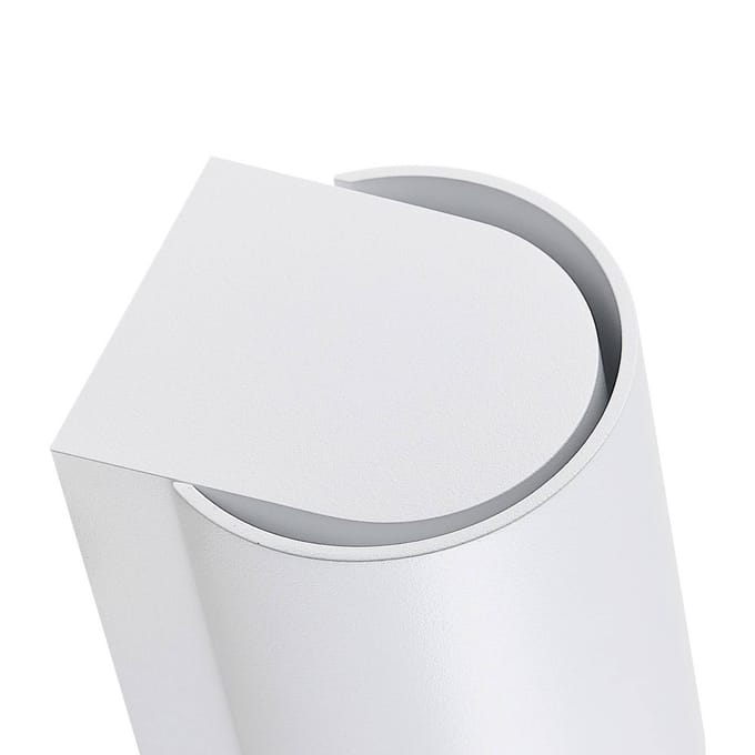 Deko-Light Buitenwandlamp CAN, wit, 1-lamp, Ø 8 cm, IP65, metaal, GU10