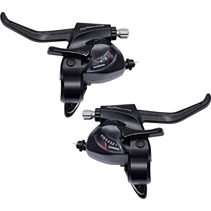 Shimano Tourney St-tx800 Remhendelset Met Schakelaar Zilver 3 x 8s