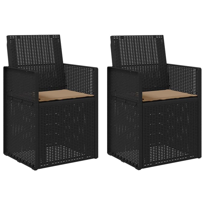 vidaXL - Tuinstoelen - 2 - st - Antracietkleurig - en - taupe - PP