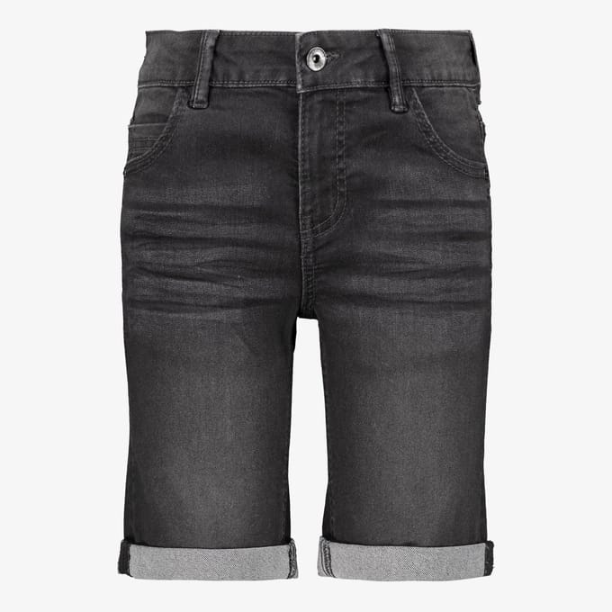 Unsigned jongens denim short medium zwart - Maat 152