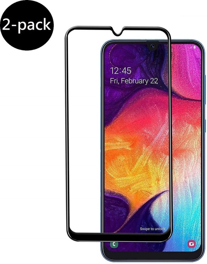 Screenprotector - 2 Stuks - Geschikt voor Samsung Galaxy A70 - Full Cover - Beschermglas - Gehard Glas - Tempered Glass - Screen Protector
