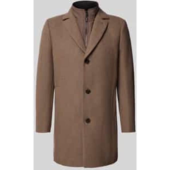 Lange jas in 2-in-1-look van wol-mix met Met viscose Model 'Matrace'