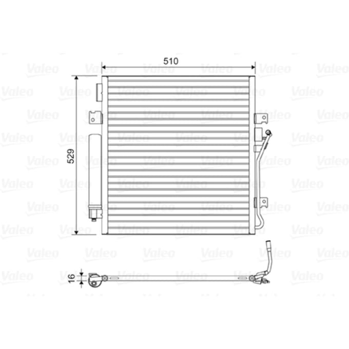 Condensator, airconditioning VALEO 814163