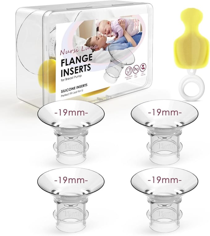 Silicone Borstkolf Hulzen Set Diverse Maten Inzetstukken met Opbergdoos en Borstel