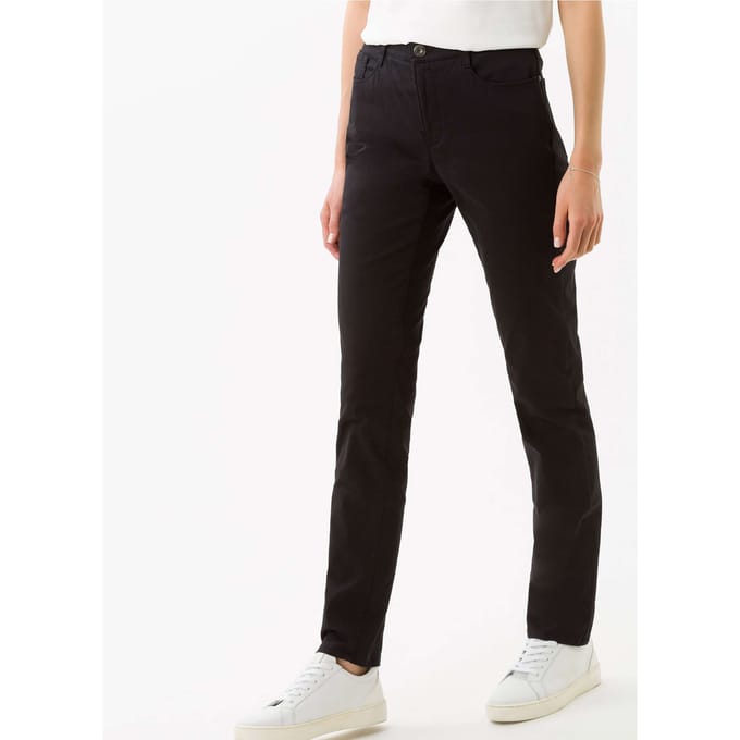 Brax Dames Broek  Style CAROLA perma black, perma zwart, maat 32