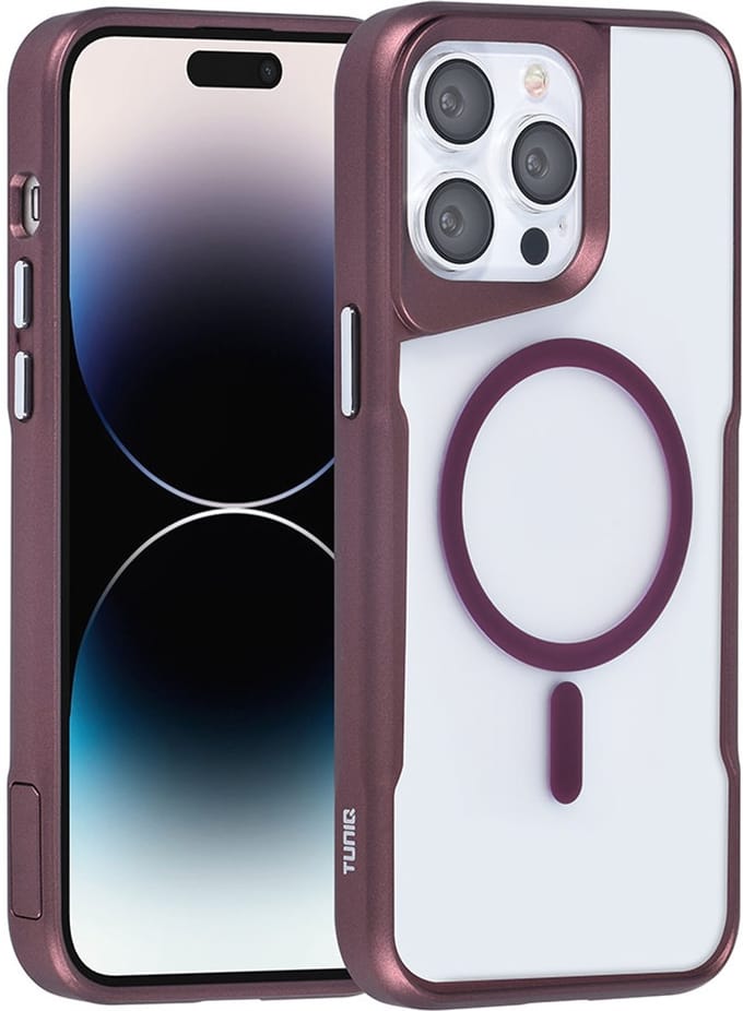TUNIQ telefoonhoesje voor Apple iPhone 14 Pro Max - MagSafe siliconen backcover - Rood