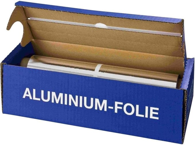 Aluminiumfolie in Cutterbox – 14 Micron – 300 mm Breed – 1500 g – Professionele Kwaliteit