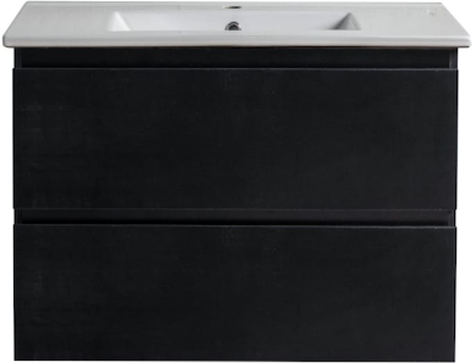 LINEA UNO - Kode 60 - Mat zwart - Badmeubel - - 301562
