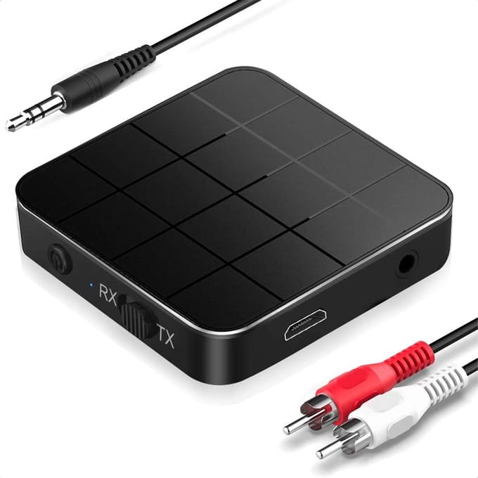 Strex Bluetooth Transmitter & Receiver 2 in 1 - BT 5.0 - 3.5MM AUX / RCA - Bluetooth Zender - Bluetooth Ontvanger - Bluetooth Transmitter - Bluetooth Receiver