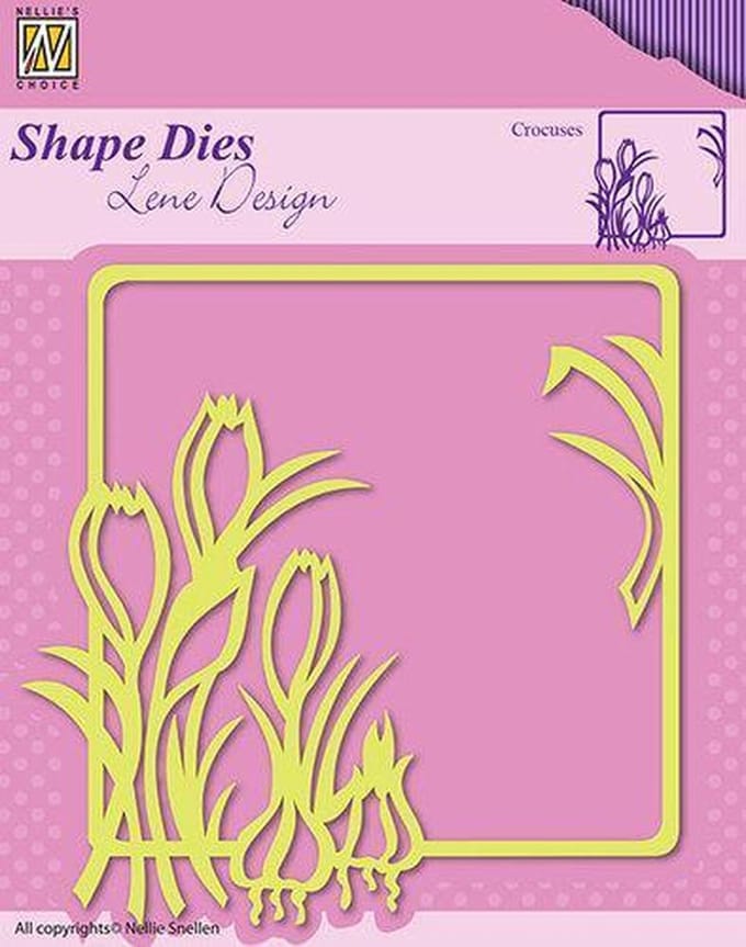 SDL016 Nellie Snellen snijmal - Lene Design die - Spring flowers Crocuses - krokussen