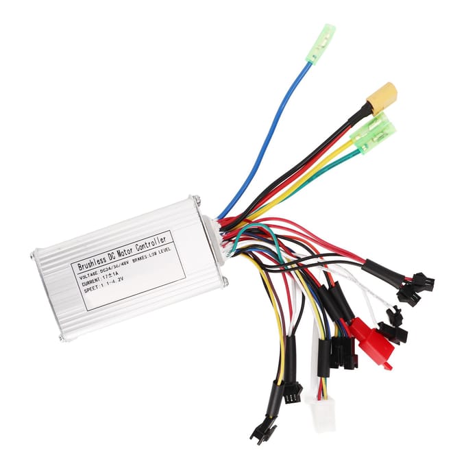 3 Modus Sinusgolf Controller Borstelloze DC Motor Besturingssysteem voor Elektrische Fiets 24V 36V 48V 17A white