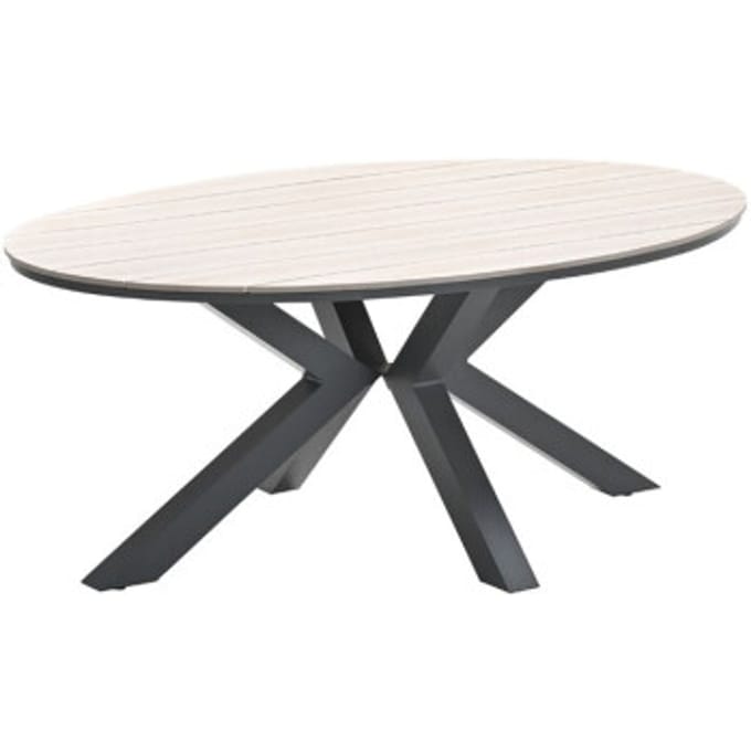 Garden Impressions Edison tuintafel - ovaal - 180 cm - light teak Vironwood