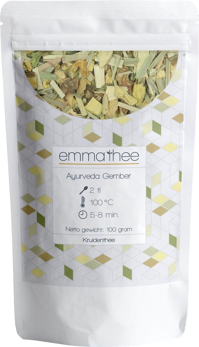 Ayurveda Gember 100 Gram - Losse Thee - Puur & Natuurlijk - Pittig & Verwarmend