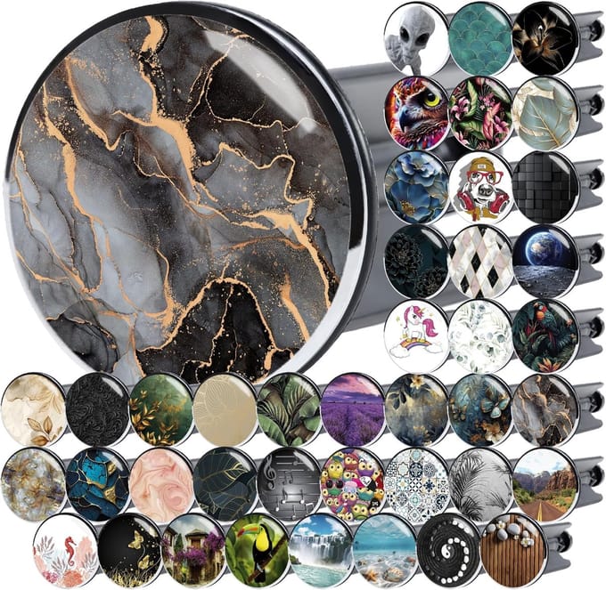 Wastafelstop - Afvoerstop - Badkamer - Marmer effect - 40x85mm - Abstract marmer