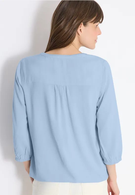 3/4-mouwen blouse met gespleten hals