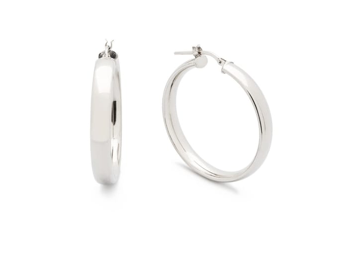 Glow - 107.1425.00 - Oorringen - Zilver - Gerhodineerd - 30mm
