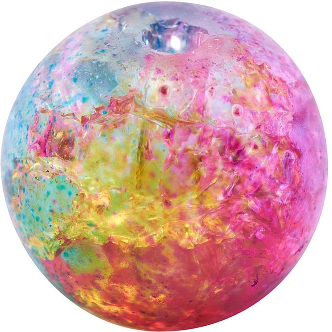 Glitterkralen, Ø 8 mm, 20 stuks - Rainbow