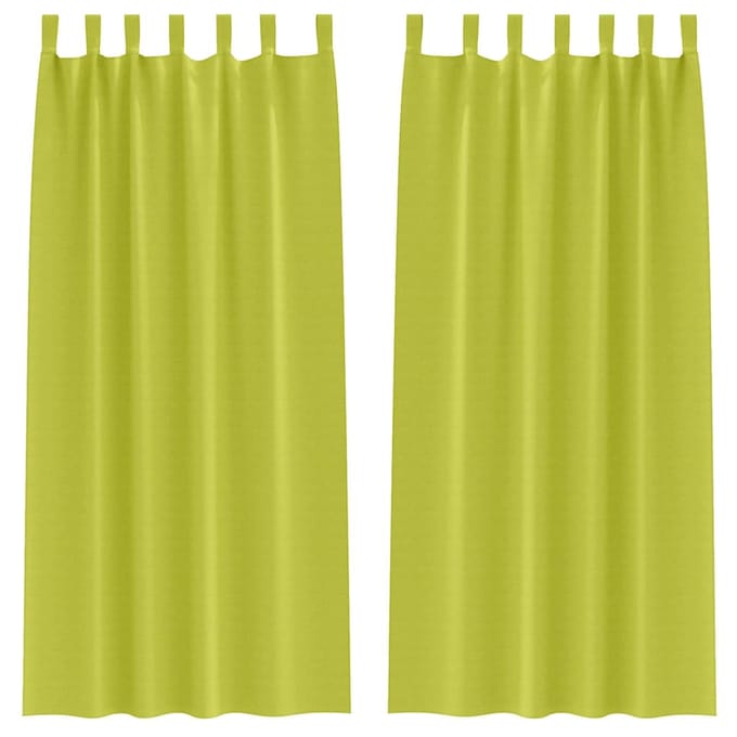vidaXL - Blackout - Gordijnen - met - Ringen - 2 - st - Groen - 245 - x - 140 - cm - Polyester
