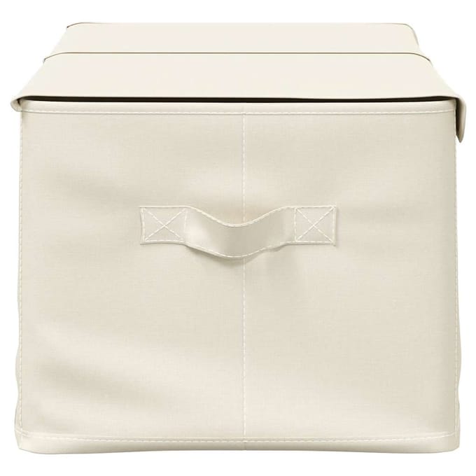 vidaXL - Opbergdozen - Nonwoven - stof - 2 - compartimenten - Crèmekleurig