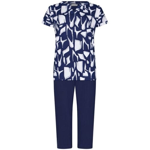 Pastunette - Pyjama - Midnight Mosaic - Bio Katoen - Blauw - Maat 42