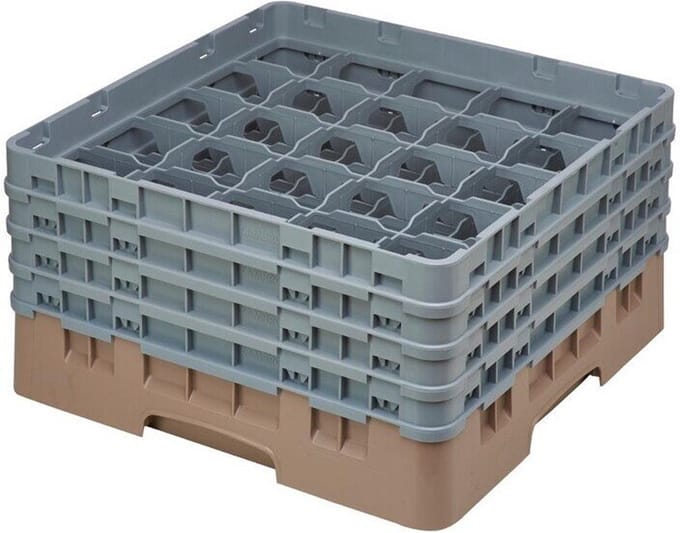 Cambro Camrack vaatwaskorf met 25 compartimenten max. glashoogte 21.5cm