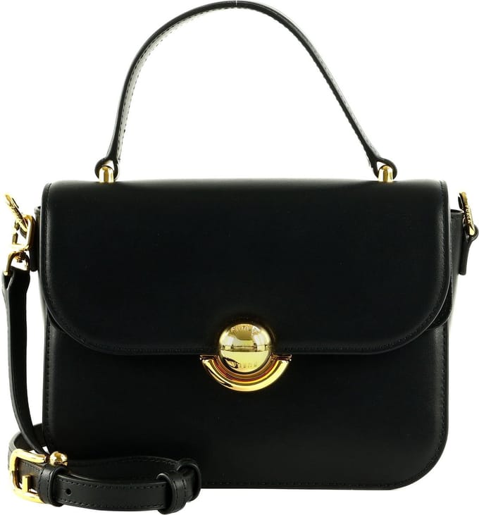 FURLA Leren Handtas Schoudertas Sfera Mini Top Handle Bag Nero Zwart