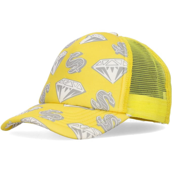 Hoed Visiera Curva Man Diamanten & Dollars Trucker Cap Geel