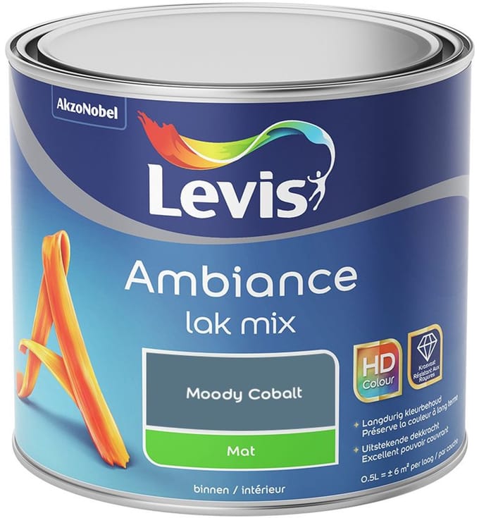 Levis - Ambiance Lak Mat Mix - Moody Cobalt - Mengverf - 0,5 L