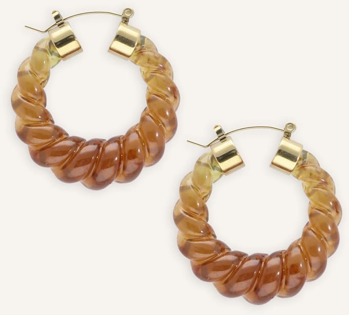 Notre-V Earring Bubbles Sieraden Dames - Bruin - Maat ONESIZE
