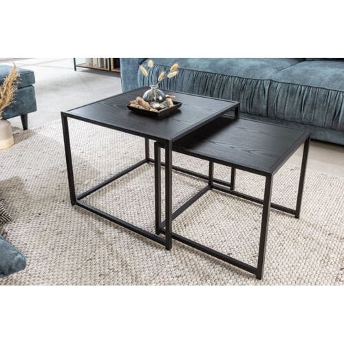 Bijzettafel set zwart