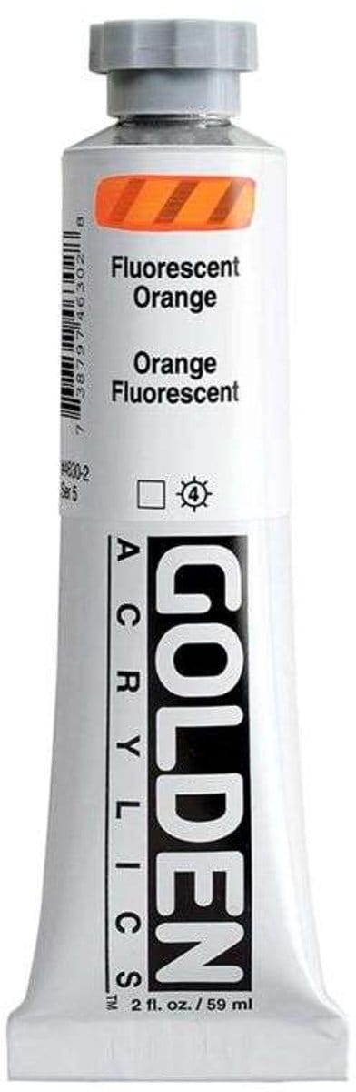 Golden Heavy Body Acrylverf Fluorescerend Oranje 59 ml