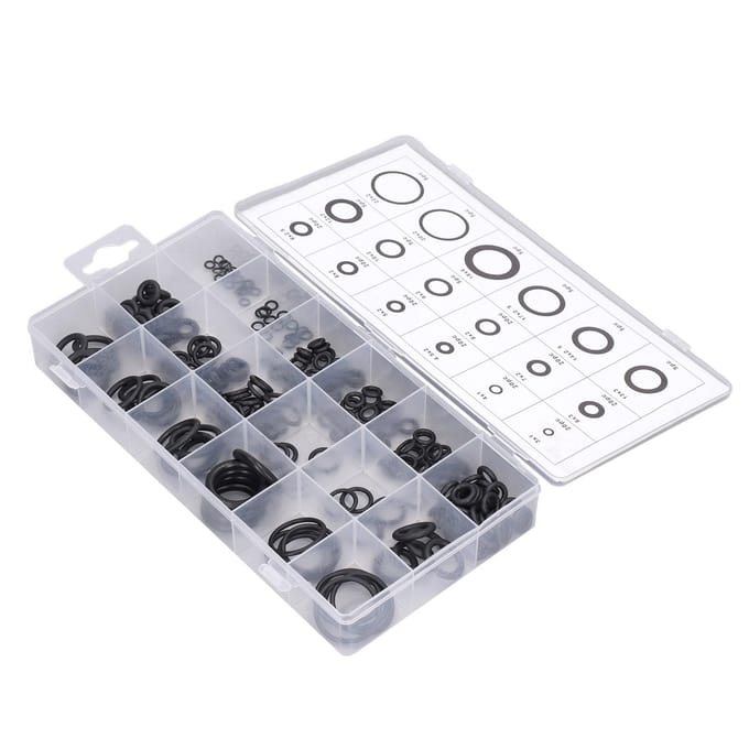 225 STUKS O-ring Assortiment Rubberen Afdichtingsringen Multifunctionele Slijtvaste Ringen Kit gray