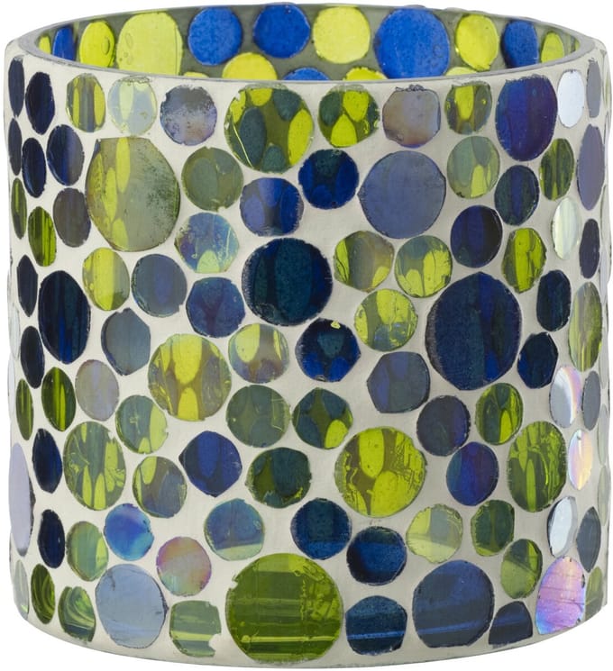 J-Line kaarshouder - glas - blauw/groen - medium