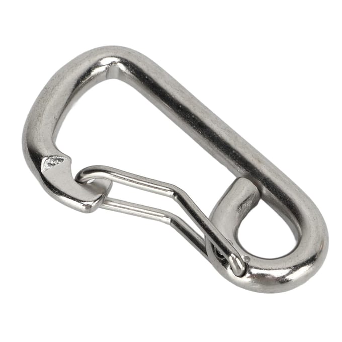 Veerhaak Karabinier 316 Roestvrij Staal Marinekwaliteit Heavy Duty Veerhaken voor Duiken white