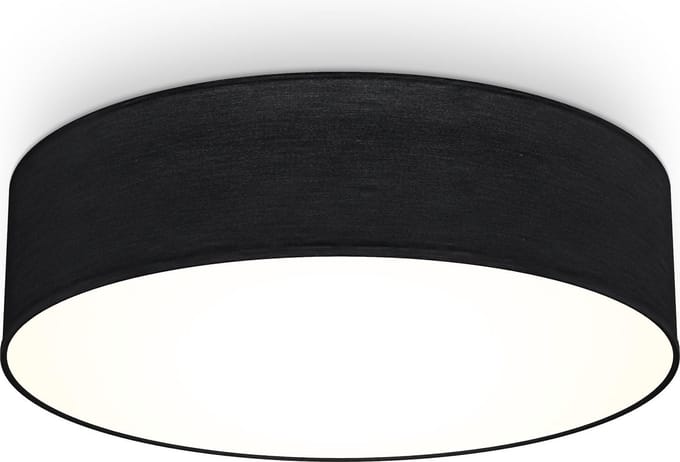 B.K.Licht - Plafondlamp - Ø38cm - zwart - excl. 2x E27 lichtbronnen