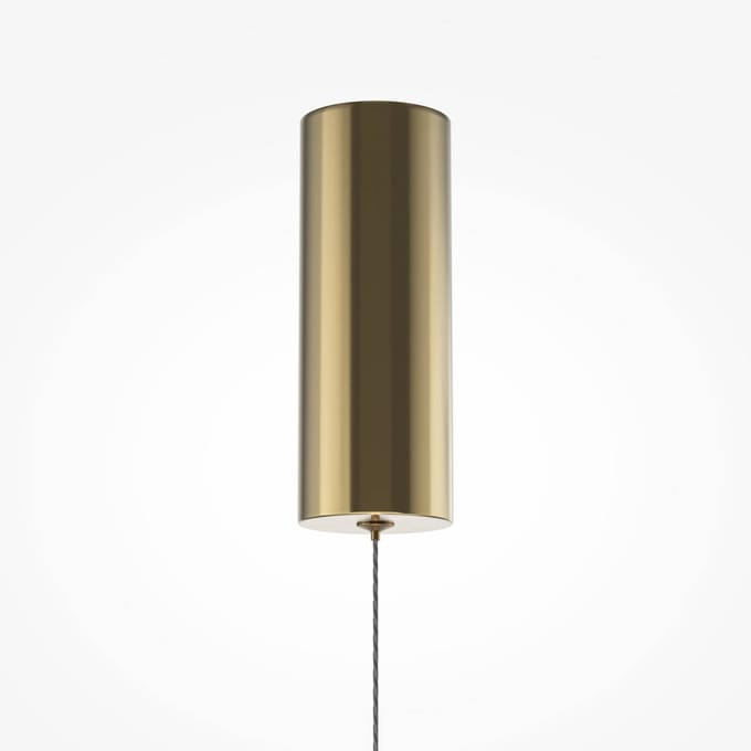 Maytoni LED hanglamp SCALA, bruin/brons, Ø 15 cm, glas, dimbaar