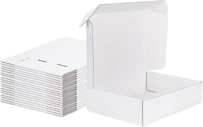 Verzenddozen - Mailer dozen - Kleine zendingen - Eenvoudig te monteren - 20 stuks - Wit