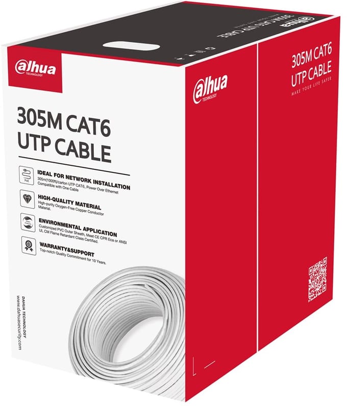 Dahua - UTP Kabel - Cat6 - 305m - Wit