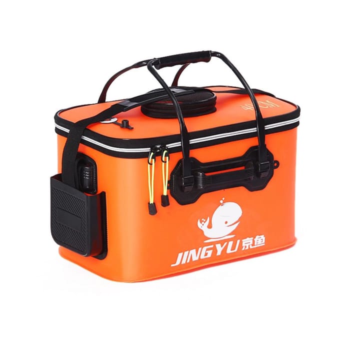 Seau de pêche pliable et portable, idéal pour le camping ou les voyages 30 orange