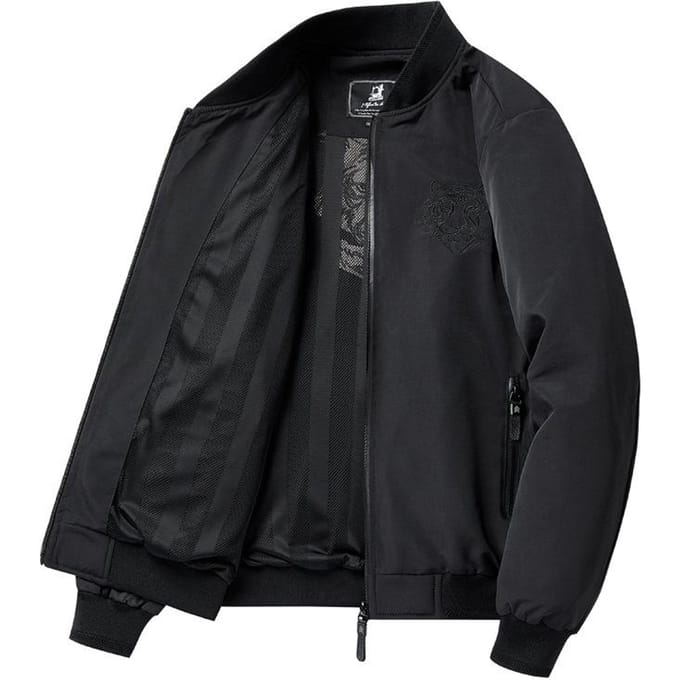 Veste Nouvelle Printemps et Automne Ample Grande Taille Tendance Veste de Baseball 4XL black