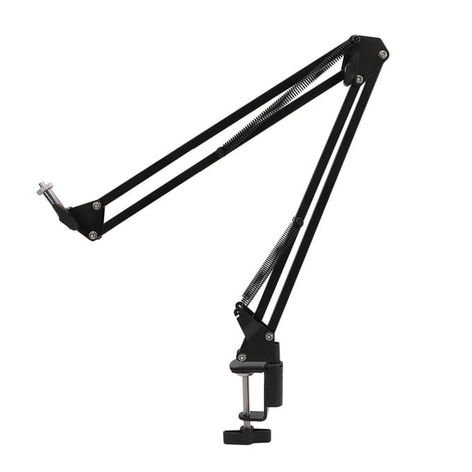 Bovenhoofd Camera Mount Bureau Standaard Staal met 1/4 Schroefkop Adapter Bovenhoofd Camera Bureau Statief black