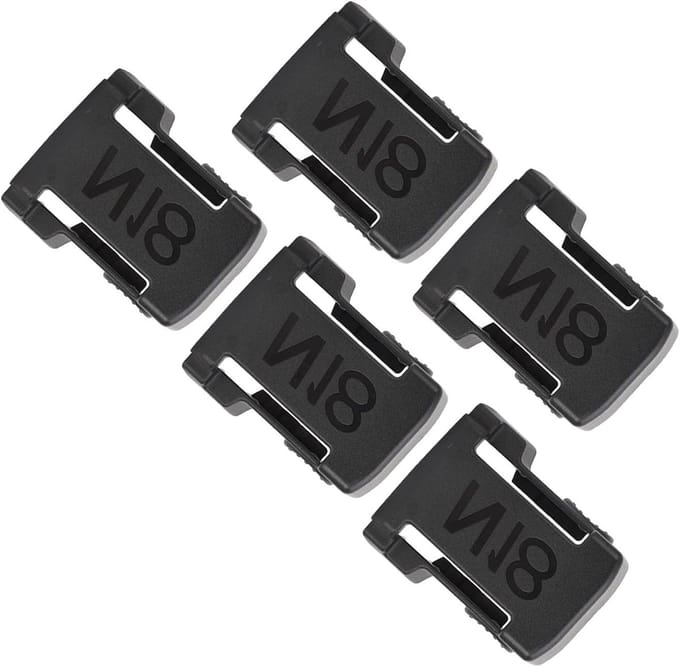 Batterijhouder Set - Accu Dock - Batterijen Opbergen - Verstevigd ABS Plastic - 5 Stuks - Zwart