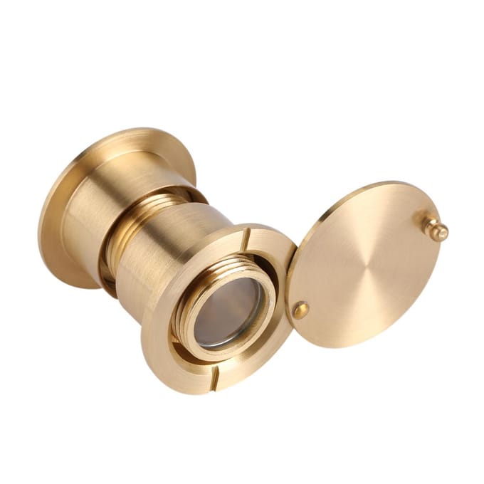 28mm Breedkijkdeurkijker met Zware Privacyklep Goudkleurig