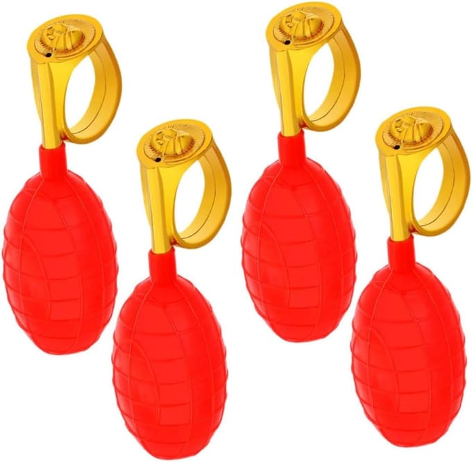 Waterspeelring Speelgoed - Waterring Grap - Feestelijke Vieringen - Innovatief Ontwerp - 8 x 2.5 cm - Rood