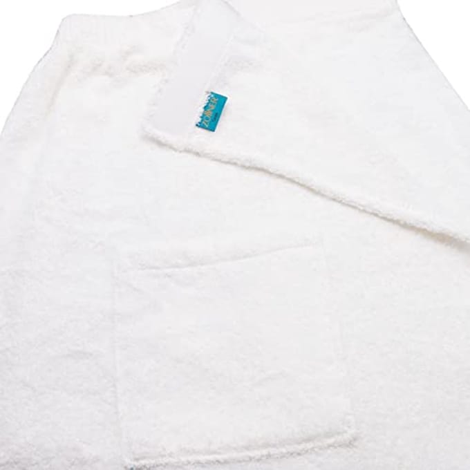 Sauna handdoek voor dames van katoen - met klittenbandsluiting, S/M