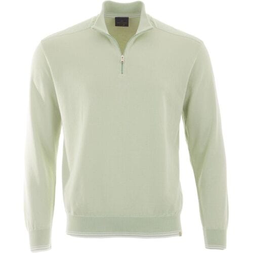 Paul & Shark Trui Piuma Featherlight Cotton Half Zip Meadow Mist / male