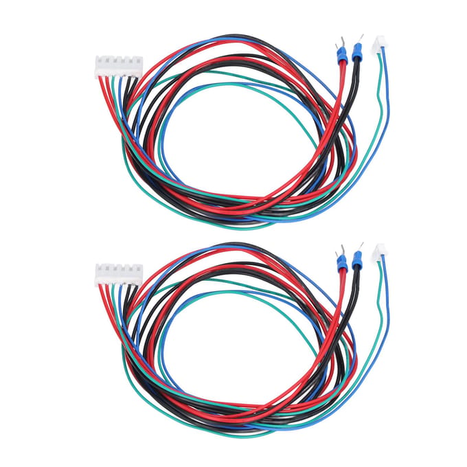 2 Stuks Verwarmd Bed Kabel Geüpgrade Lijn Draad voor A8 A6 A8 PLUS E16 3D Printer Onderdeel Accessoires 90cm red