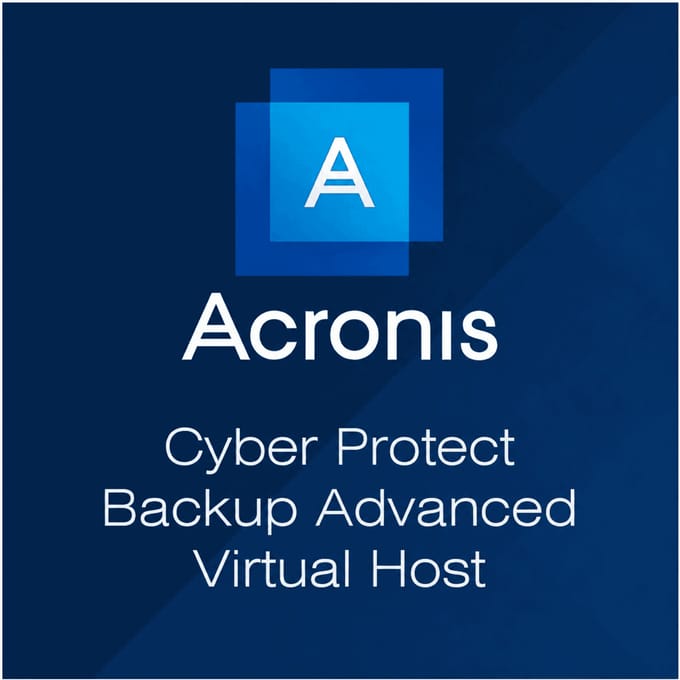 Acronis Cyber Protect Backup Advanced Virtual Host Corporate 1 Jaar Nieuwe Aankoop