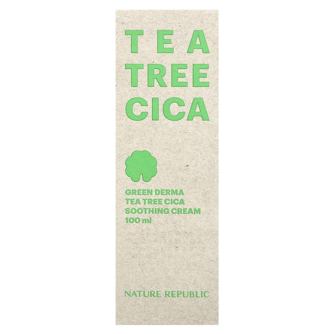 Nature Republic, Green Derma Tea Tree Cica, Crème apaisante, 100 ml (100 ml) white