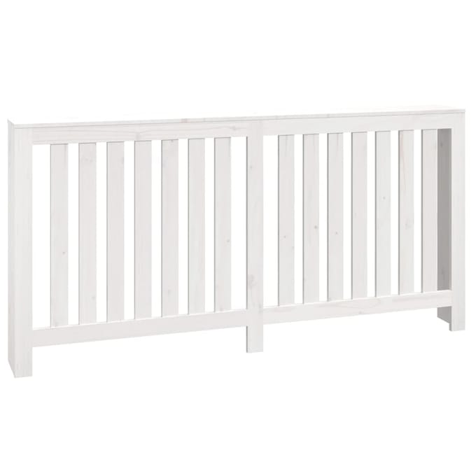 vidaXL Radiatorombouw 169x19x84 cm massief grenenhout wit
